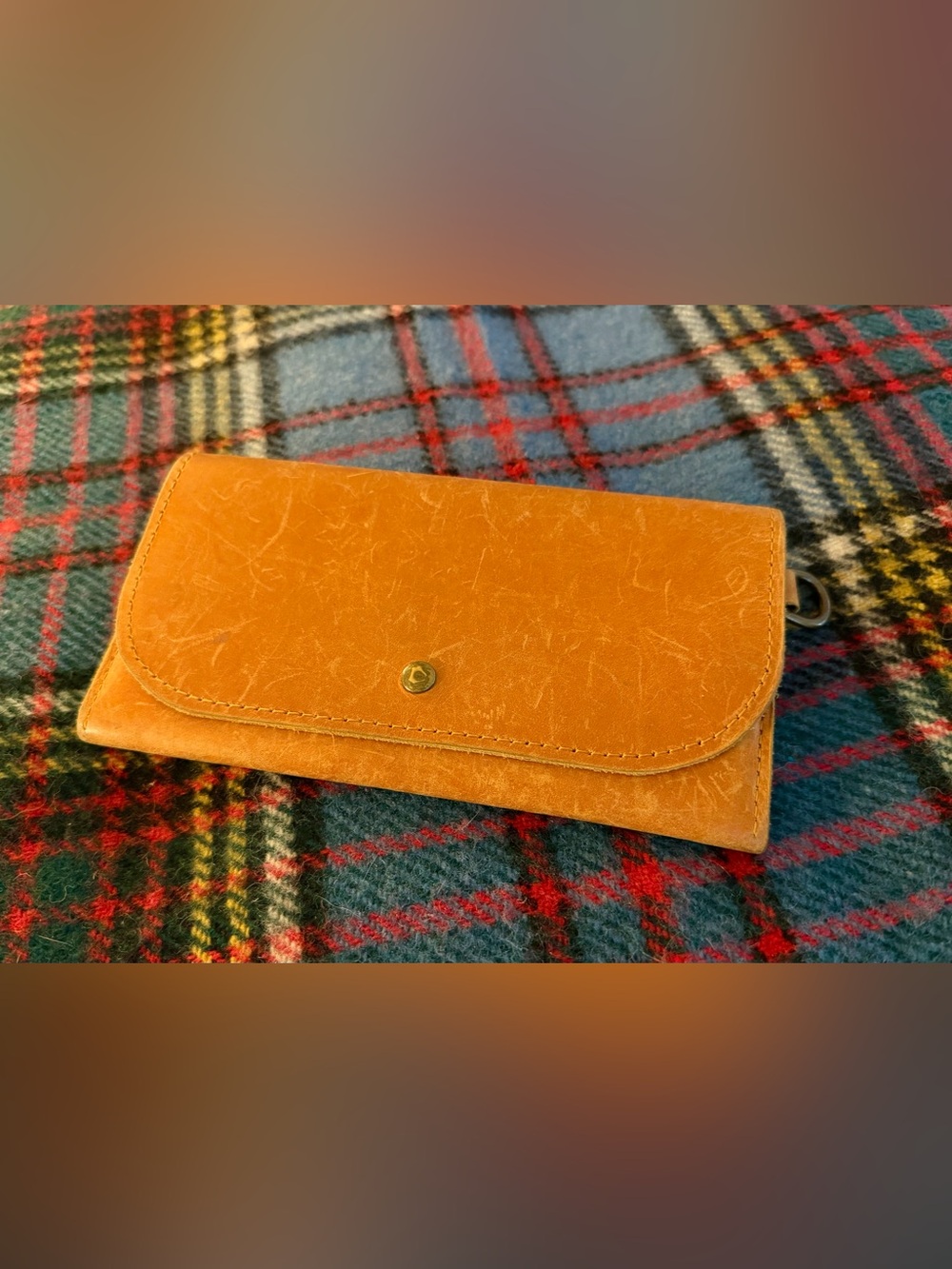 Able Tan Distressed Leather Mare Clutch Wallet